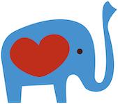 Elephant with a heart