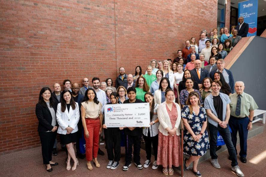Tufts Community Grant award recipients gather for a group photo at the TCG reception
