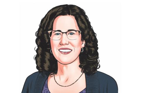 A drawing of Deborah Schildkraut